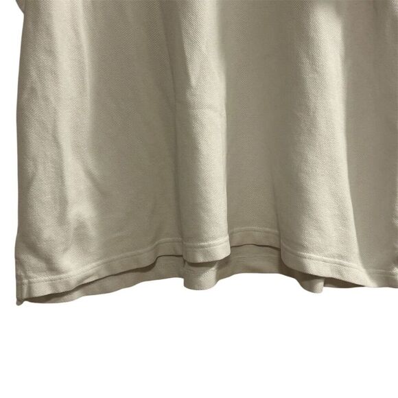 Old Navy Men's XL Ivory Polo Shirt American Flag Logo Short Sleeve - Picture 4 of 7